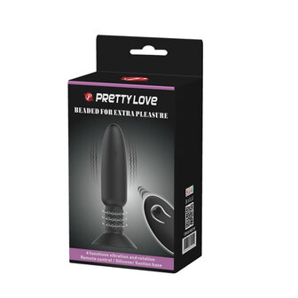 Vibrierender Butt Plug mit rotierenden Perlen