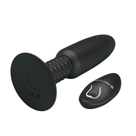 Vibrierender Butt Plug mit rotierenden Perlen