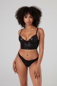 Zipper Bustier &amp; Thong Xenna