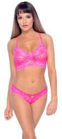 Kanten BH Set - Roze
