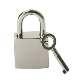 Schloss aus Chrom mit Schlüssel