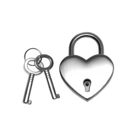 Heart Shaped Nickle Polished Padlock